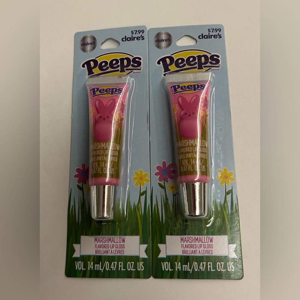 New 2 Peeps Claire’s Marshmallow Flavored Lip Gloss - Picture 8 of 8